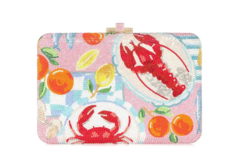 Intricate Slim Slide Embellished Clutch