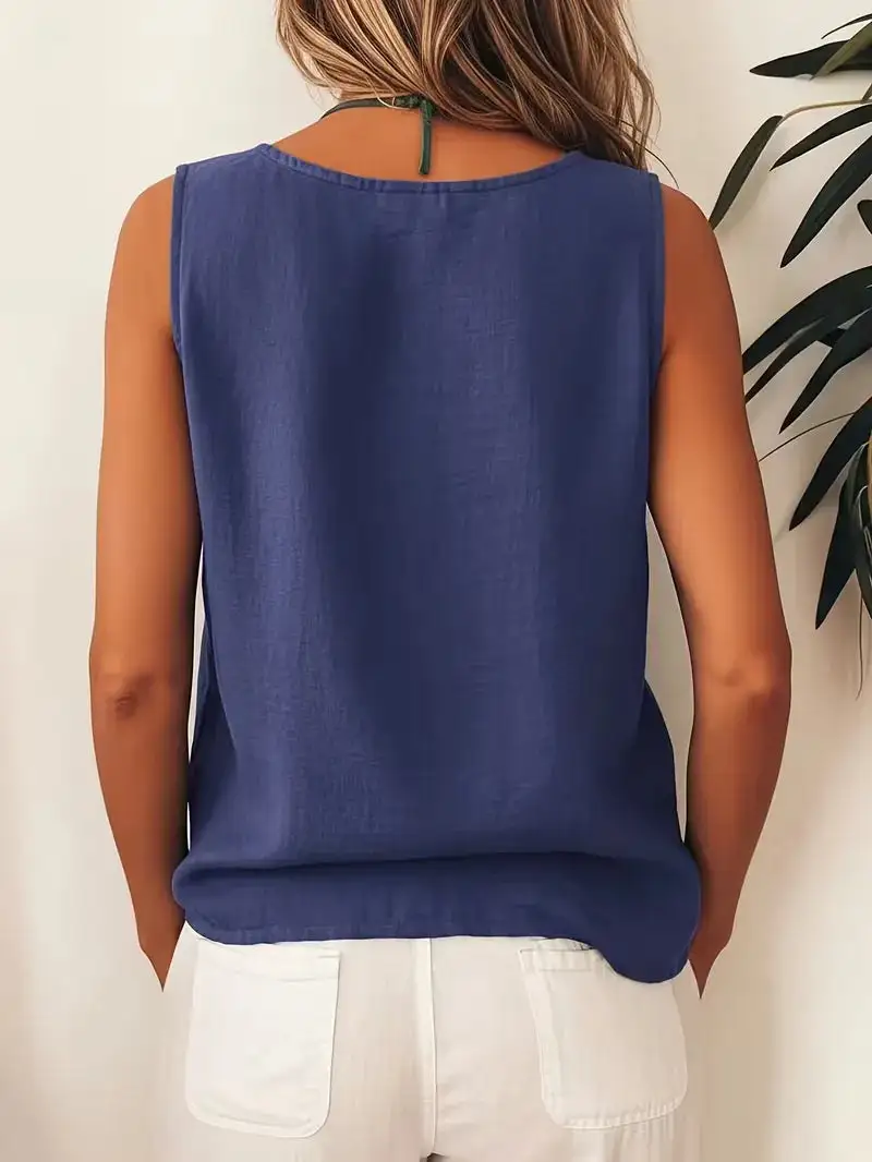 Button Detail Everyday Blouse