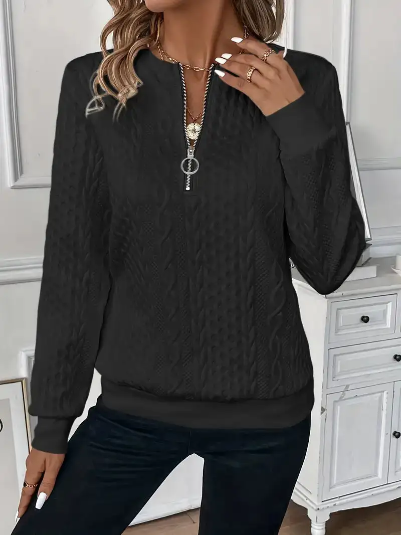 Cable Half Zip Pullover