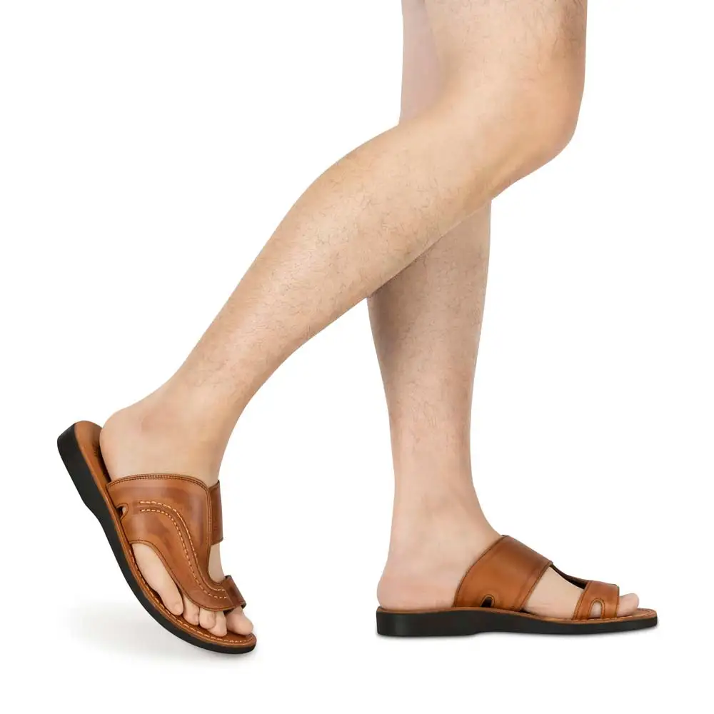 Refined Leather Toe Strap Sandals