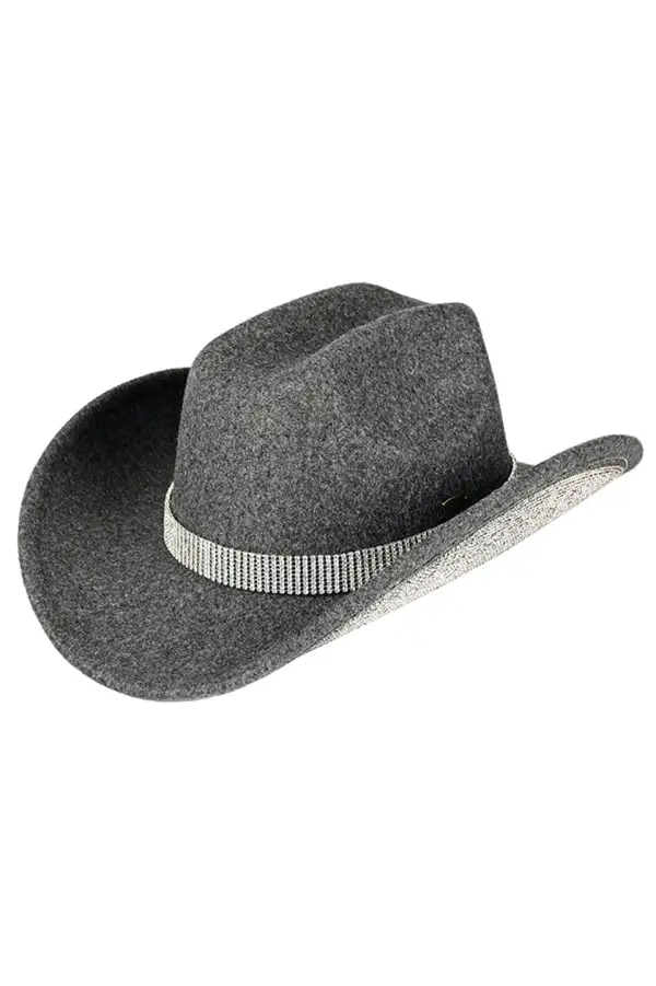 Everyday Rhinestone Trim Cowboy Hat