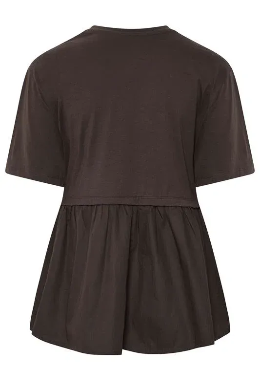 Chocolate Brown Poplin T-Shirt