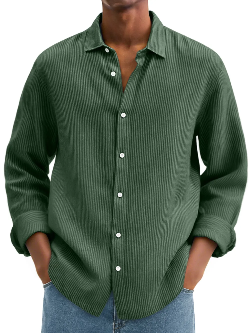 Clean Cut Corduroy Long Sleeve Shirt