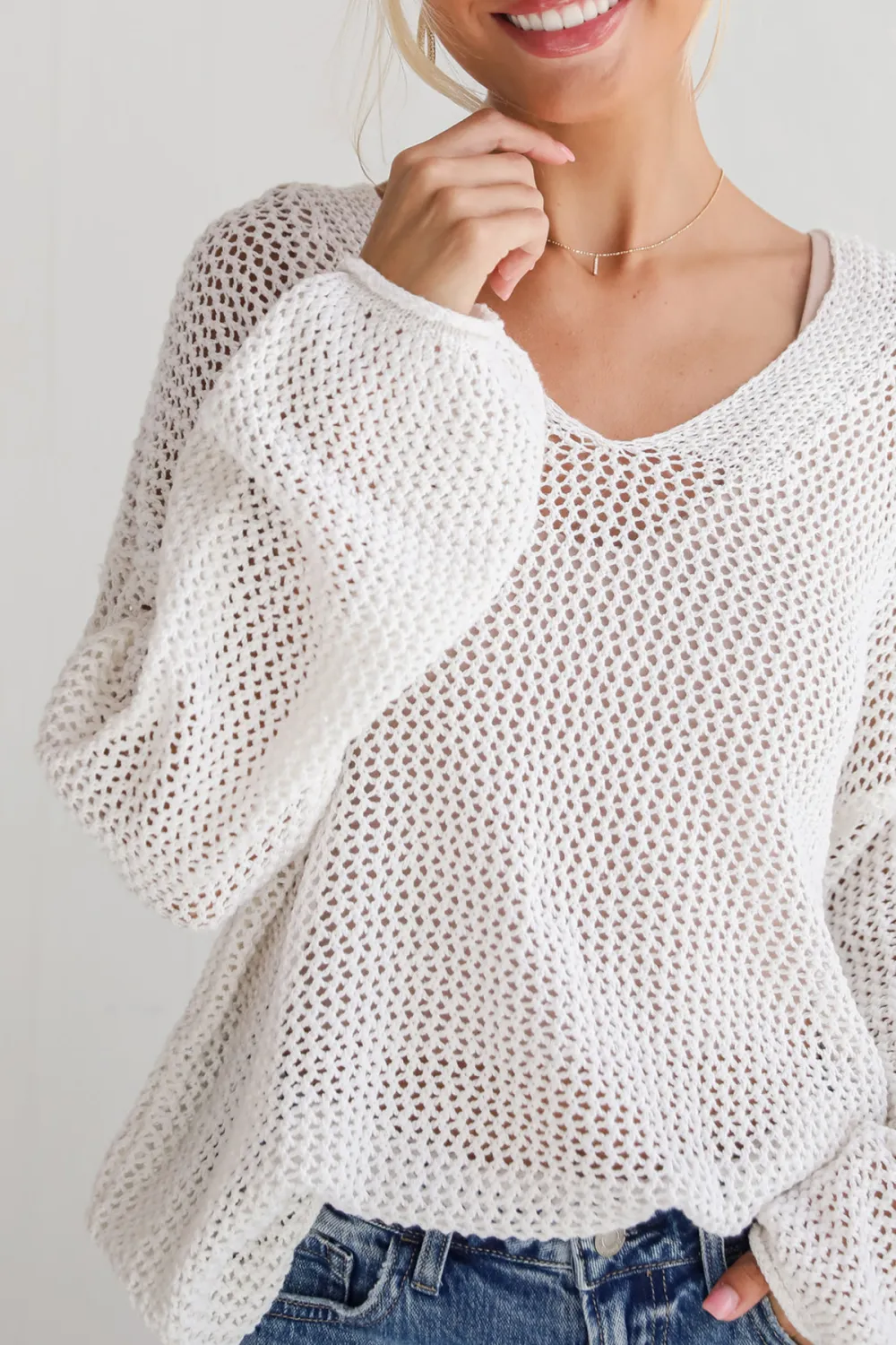 Open Knit Sweater