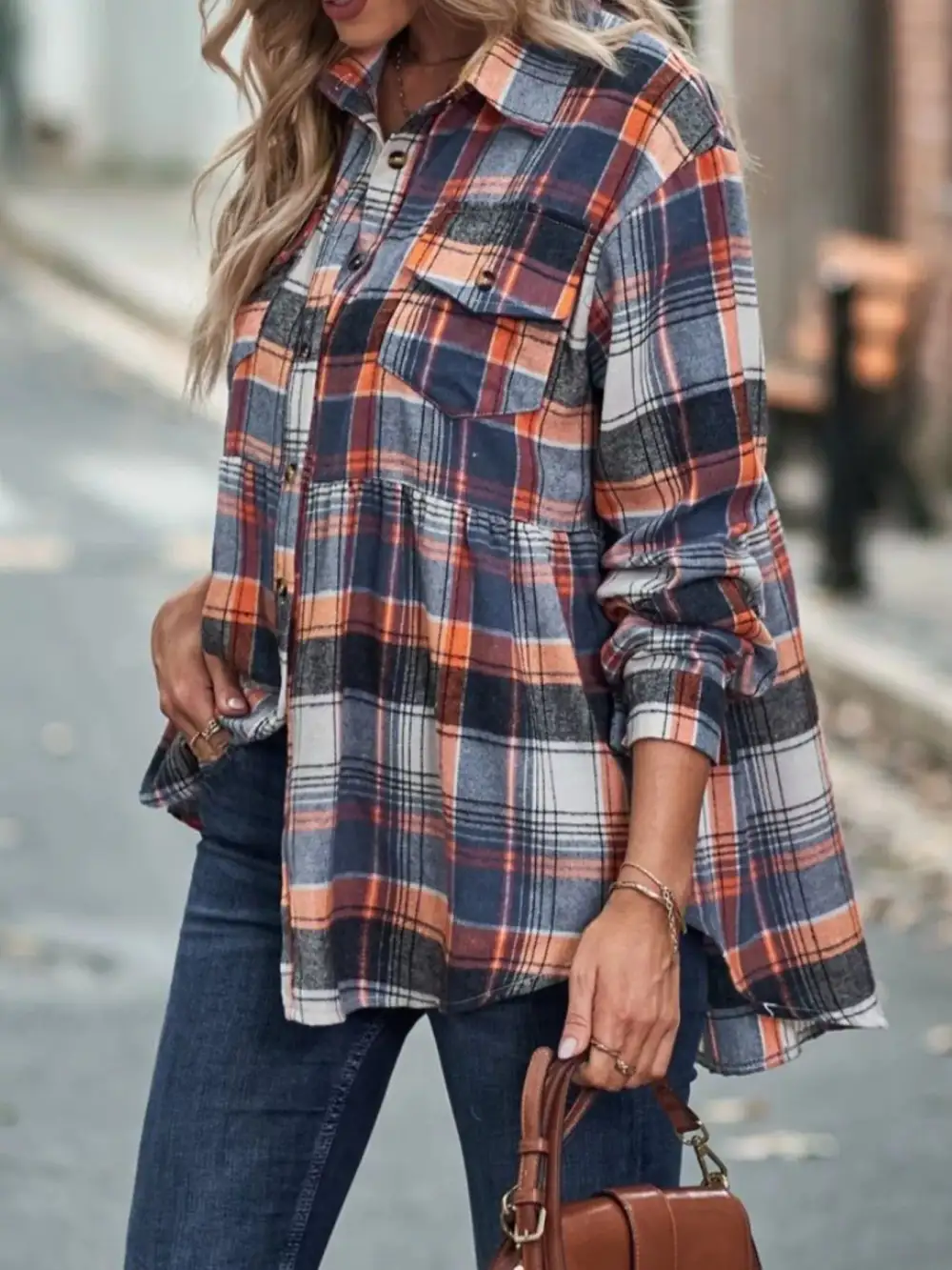 Everyday Plaid Button Down Long Sleeve Shirt