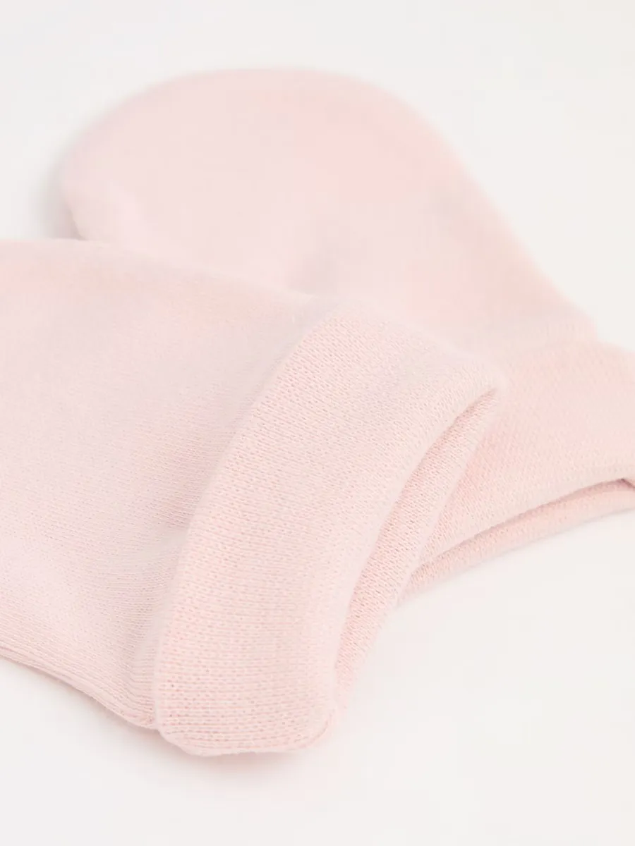 Pink Baby Mittens 4 Pack