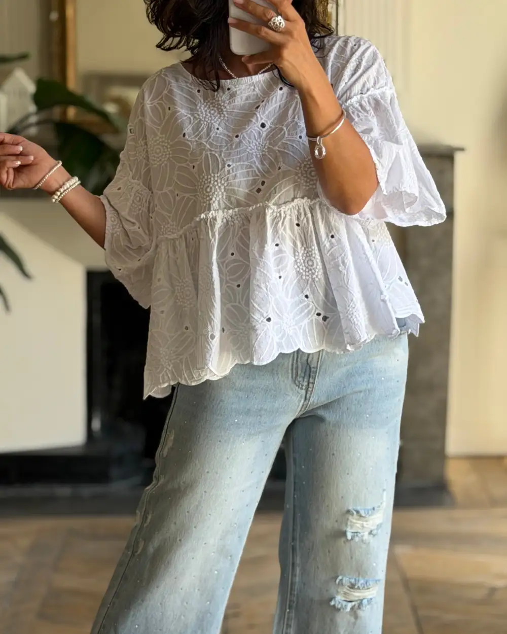 Cotton Embroidered Blouse