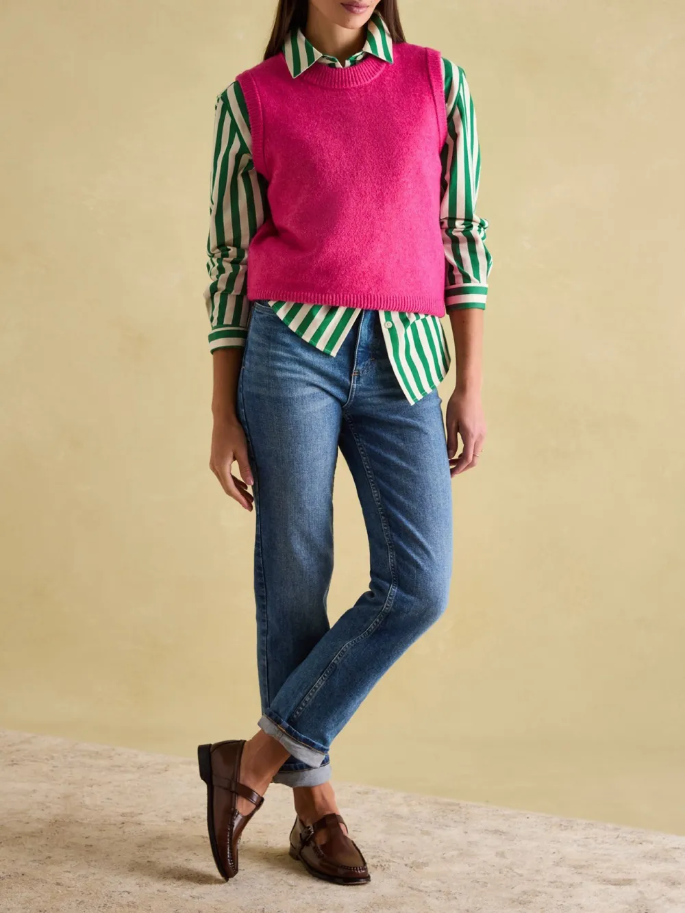Daily Red & Cream Stripe Shirt