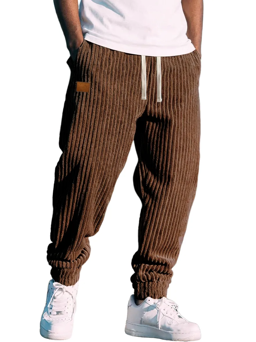 Corduroy Striped Casual Pants
