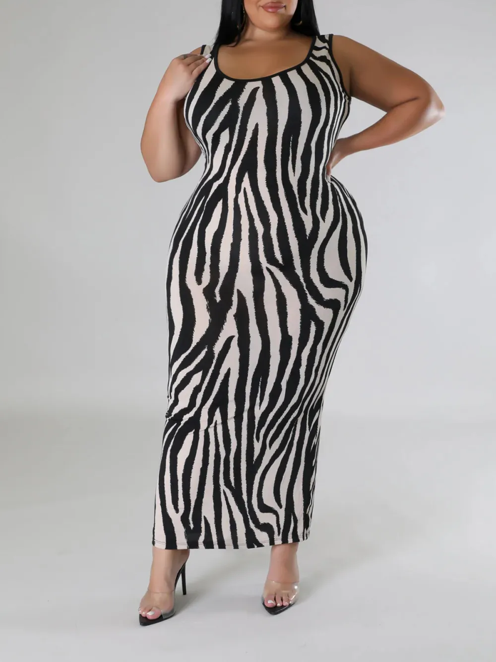Animal Print Sleeveless Dress