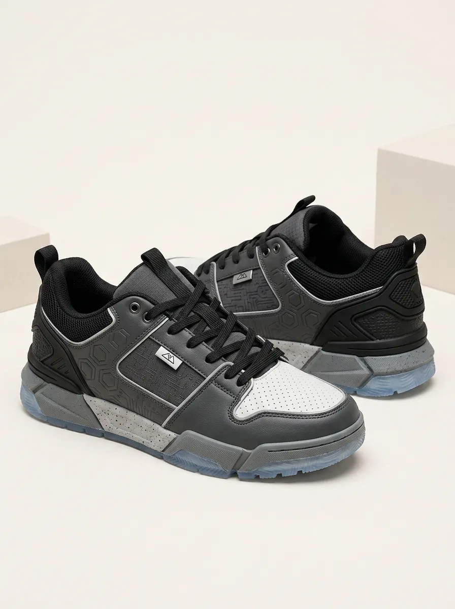 Men's Tech Circuit Pattern Patterned Skate Shoes