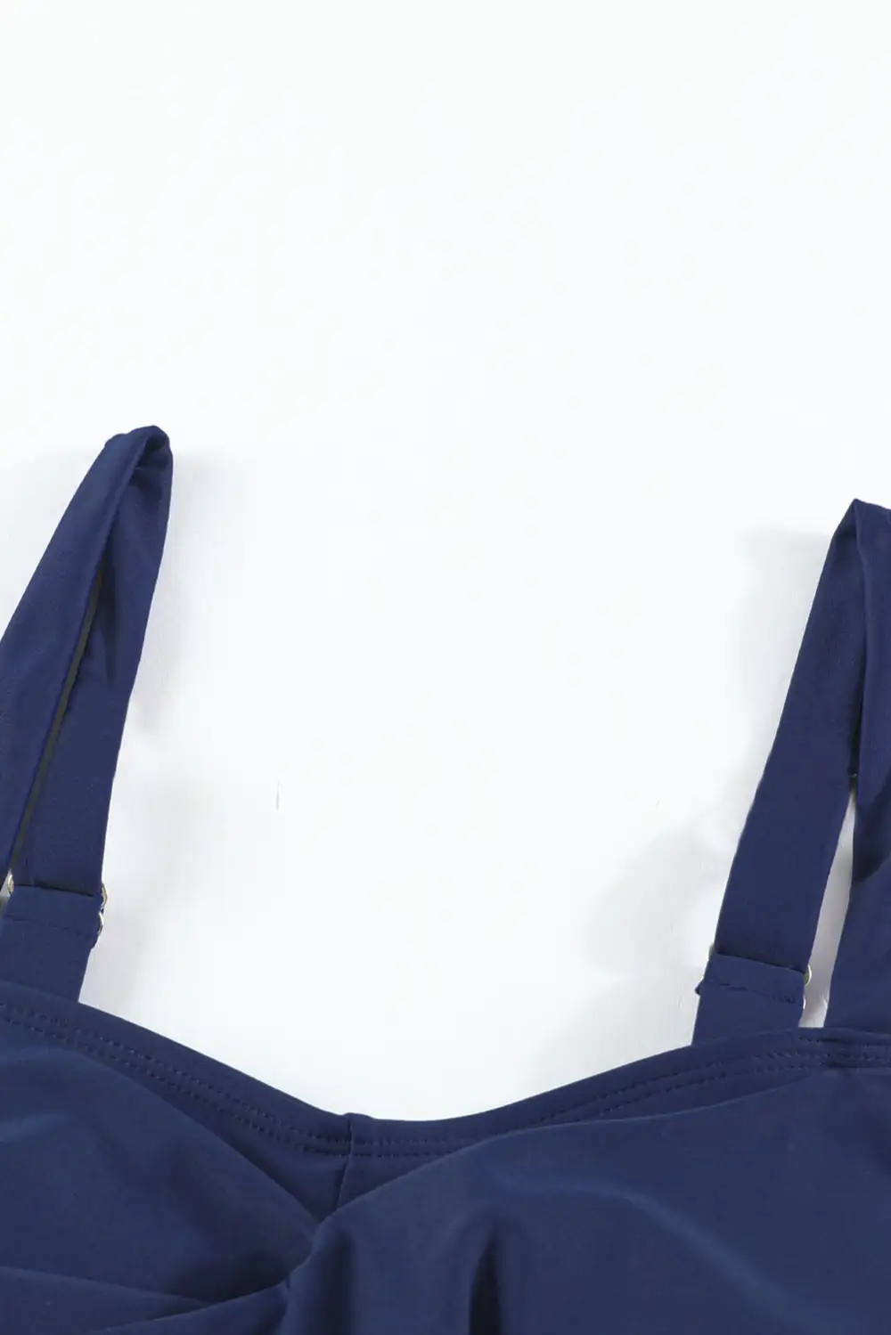Solid Pleated Flared Basic Active One Pieces Swimsuits Swimwear