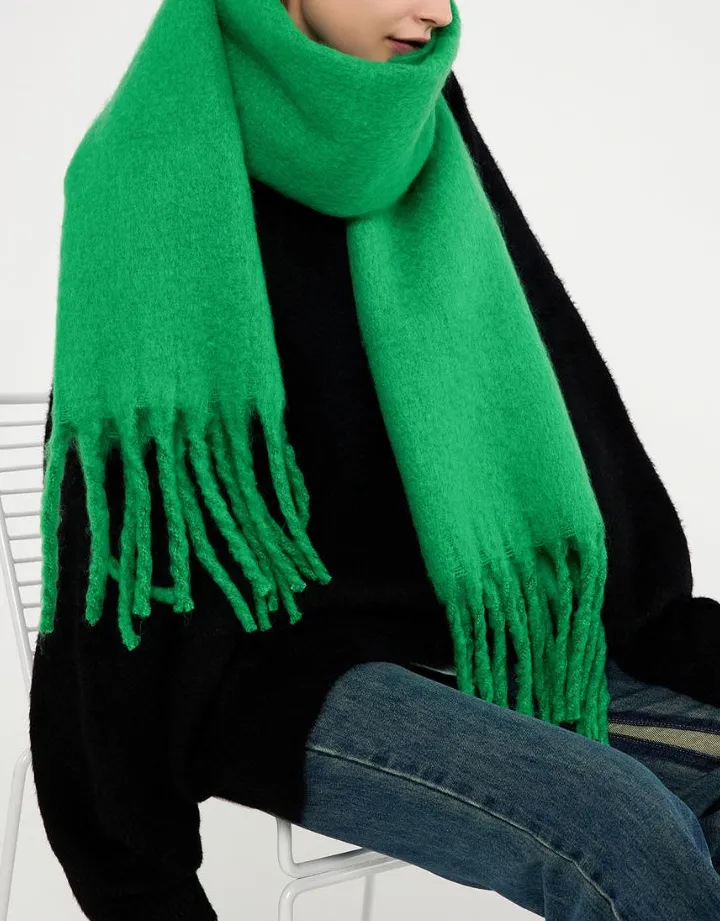 Plush Tassel Blanket Scarf