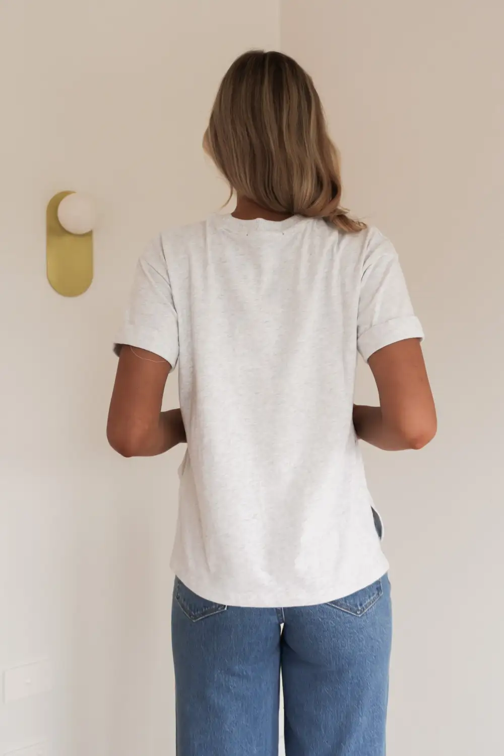 Washed Ribbed Core Casual Tee