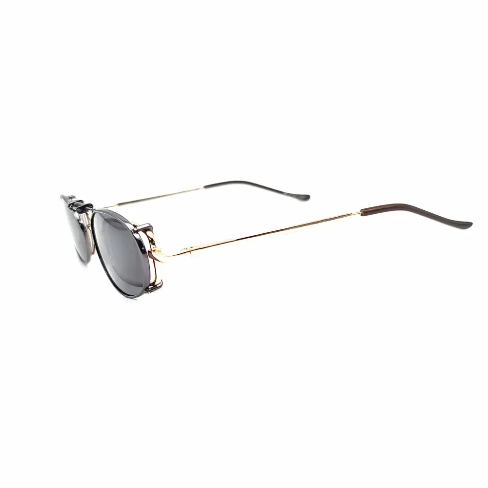 44mm Oval Polarized Clip-On Sunglasses