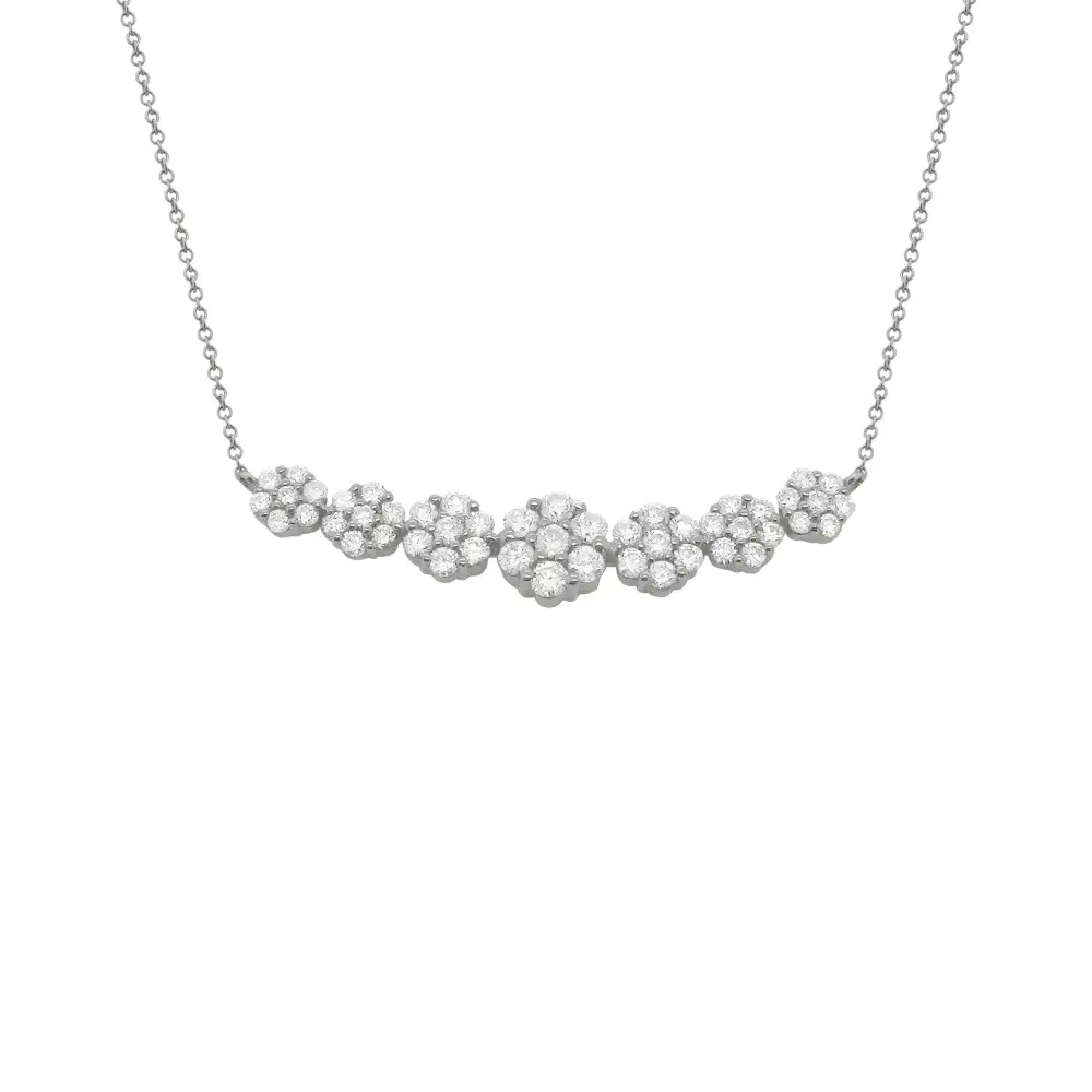 Minimal Floral Diamond Necklace