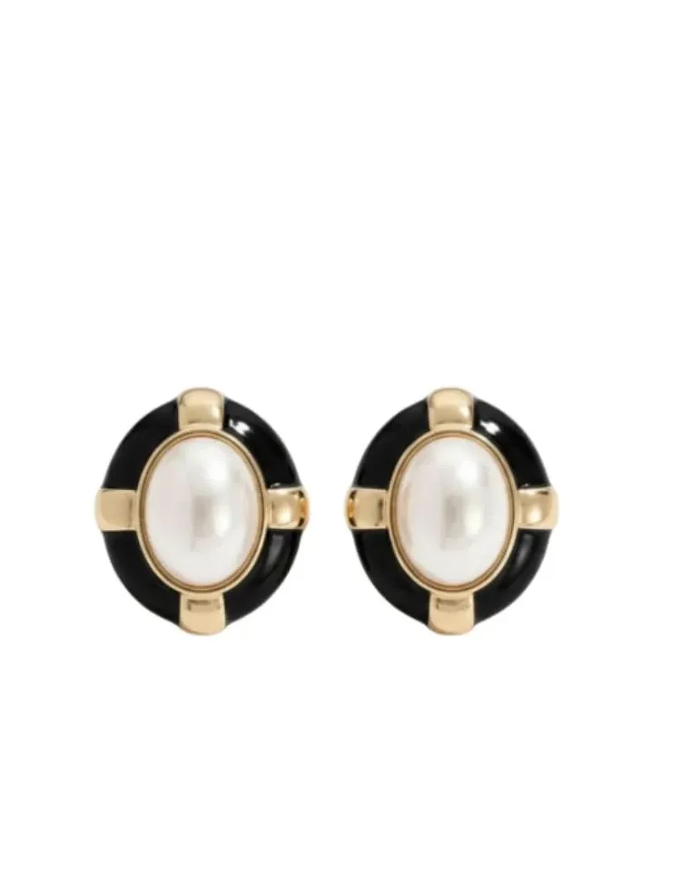 Polished Pearl Statement Earrings