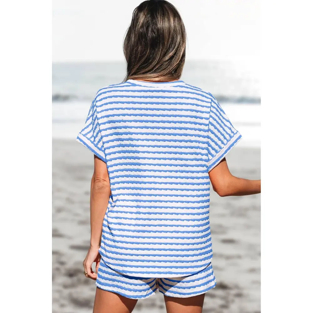 Striped Knit Two Piece Set