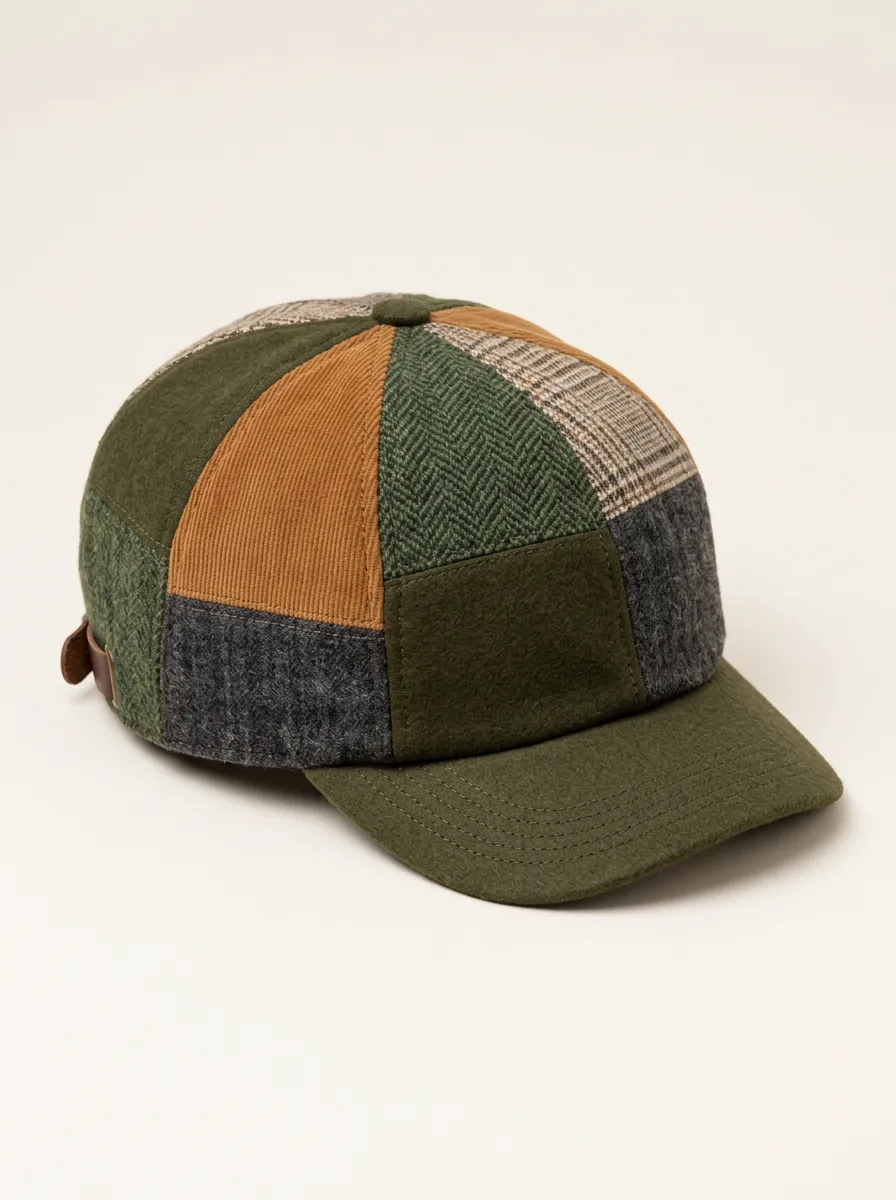 Wool Blend Meets Contrast Unisex Newsboy Cap