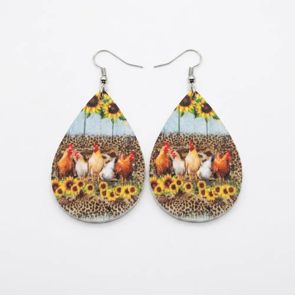 Classic Leather Layered Statement Earrings