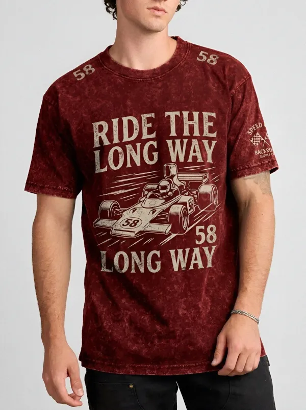 Men's Vintage Racing 58 Formula Car Printed T-shirt