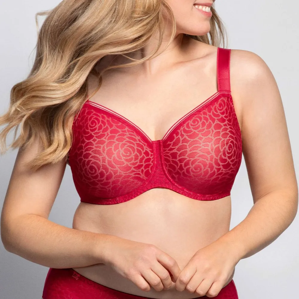 Women's Full Coverage Molded Adjustable Straps Mesh Bra
