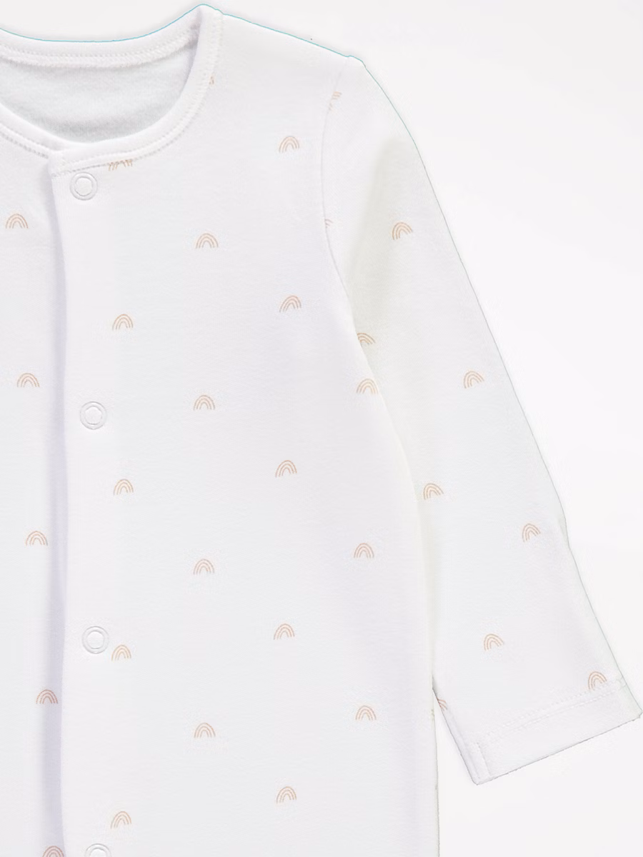 Neutral Long Sleeve Sleepsuits 5 Pack detail 1