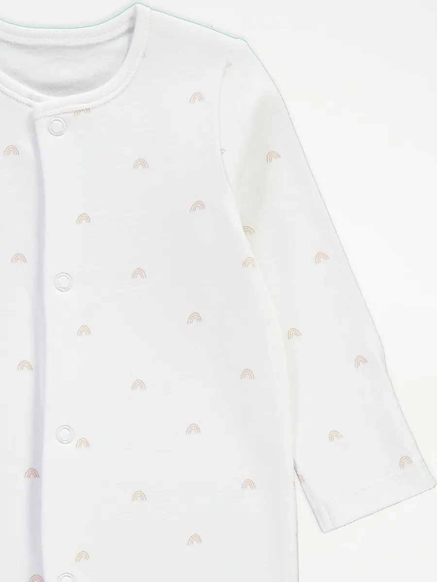 Neutral Long Sleeve Sleepsuits 5 Pack