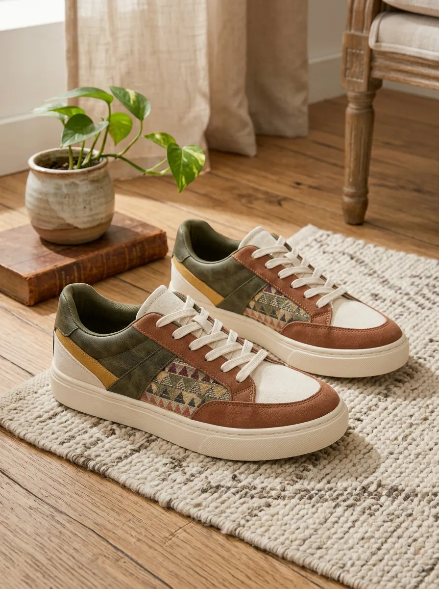Women's Bohemian Geometric Pattern Playful Skate Shoes