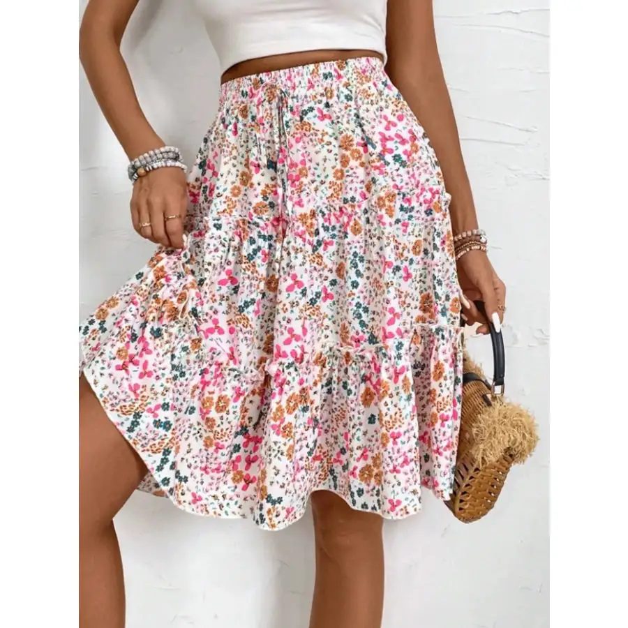 Everyday Print Midi Skirt