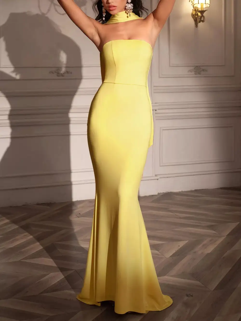 Drape Tube Maxi Dress