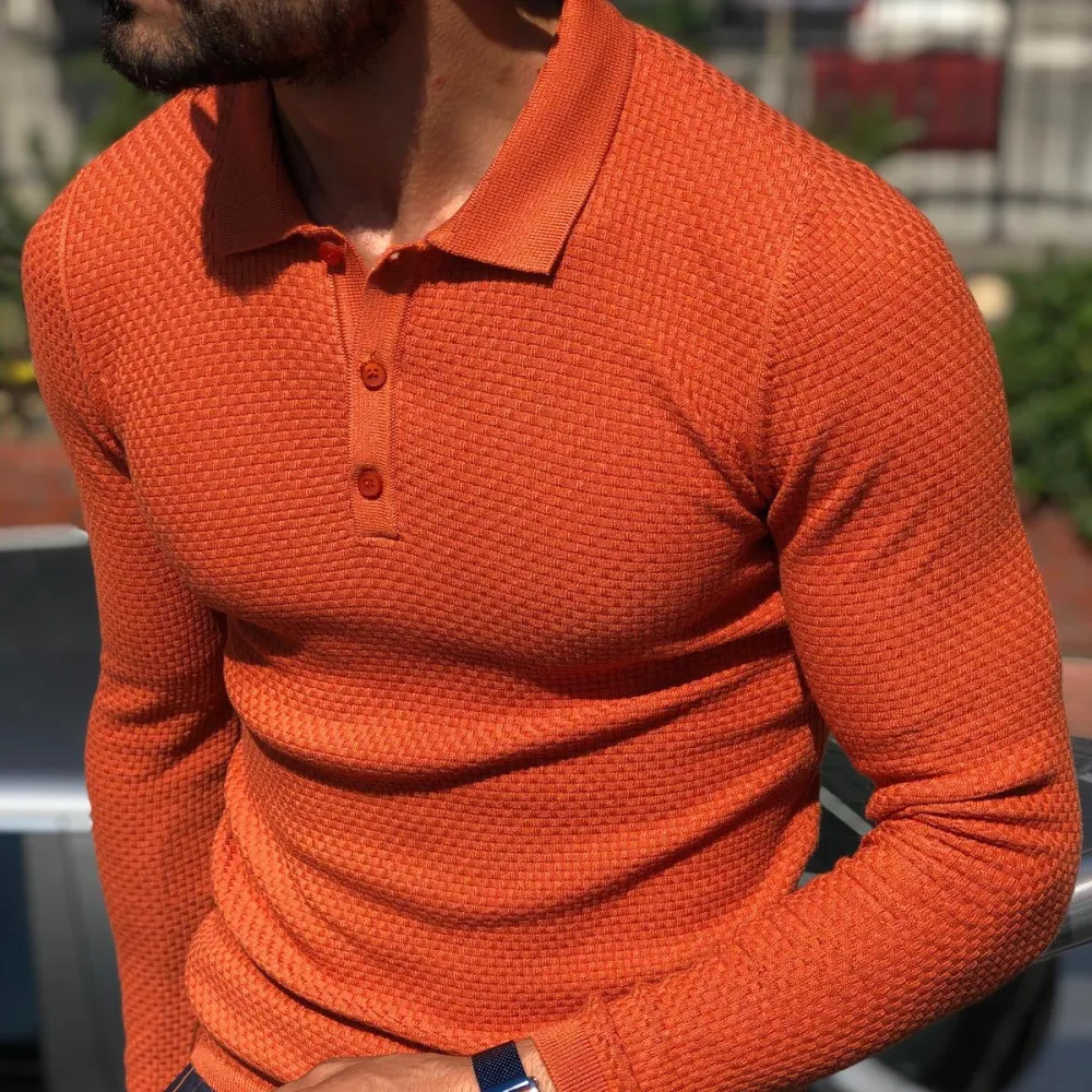 Timeless Polo Collar Slim Fit Knit Sweater