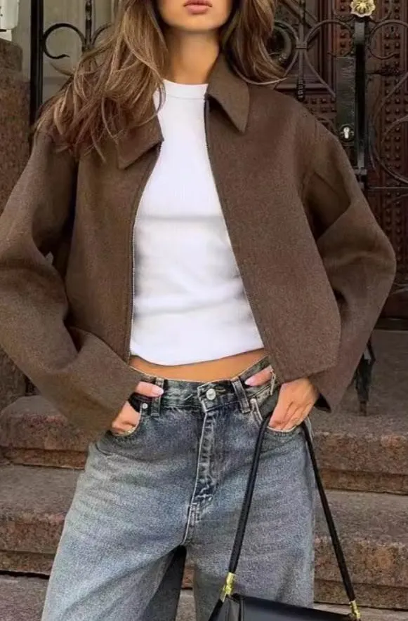 Zip-Up Relaxed Classic Jacket