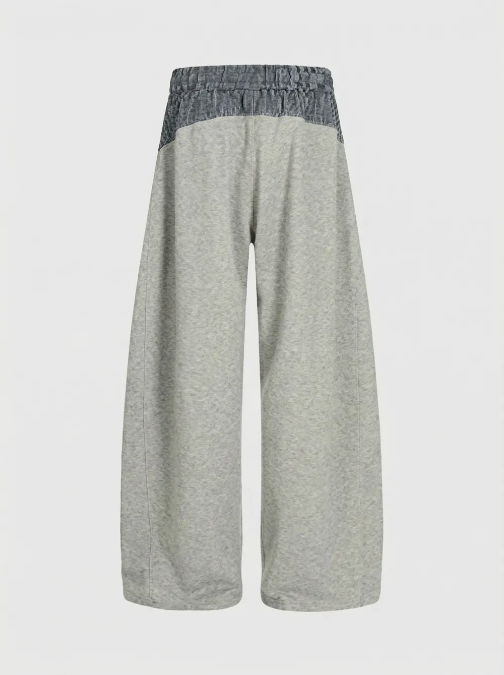 Barrel-Leg Plaid Contrast-Detail Pants