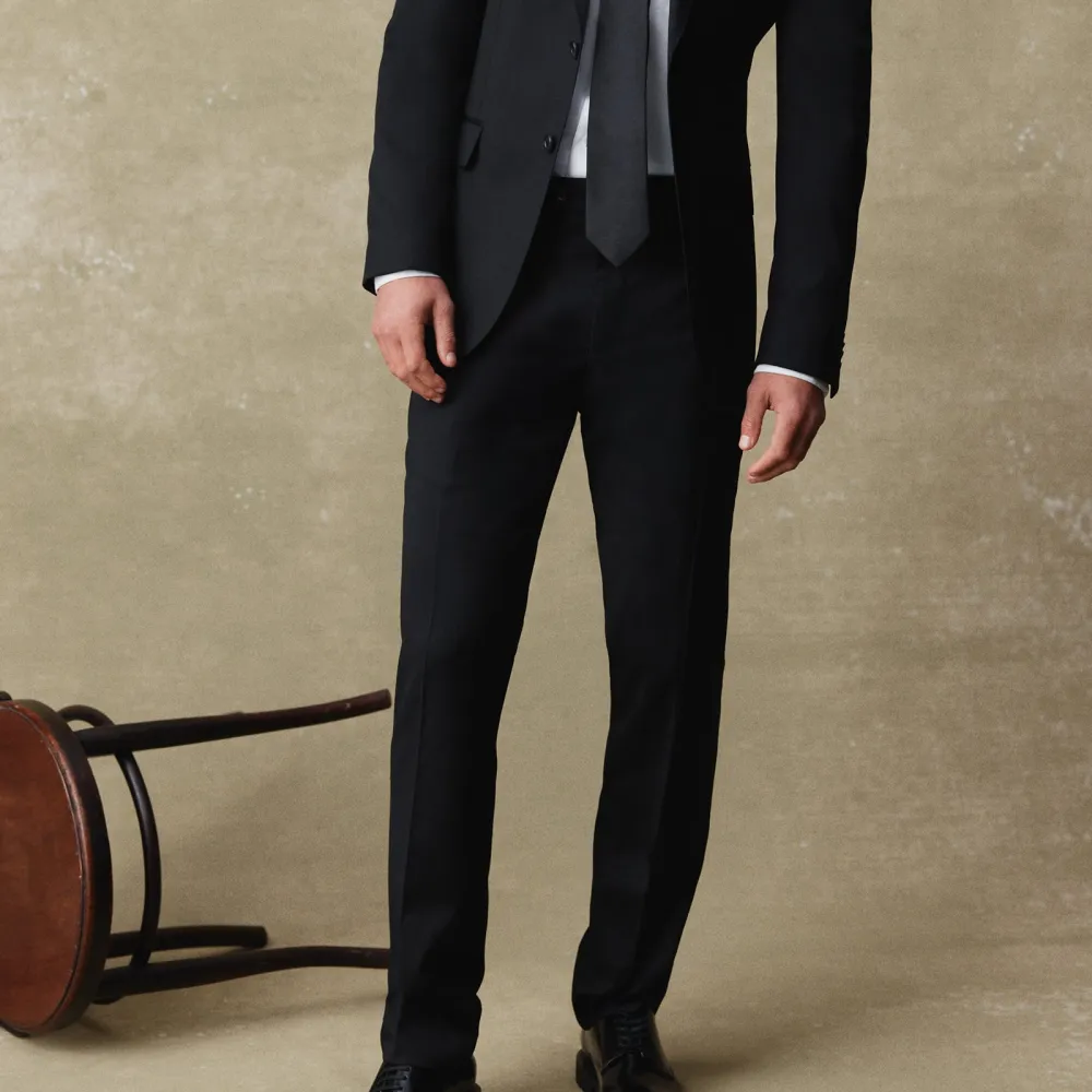 Men's Modern Regular Fit Wool Pants