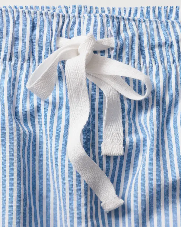 Stripe Twill Pajama Short Set