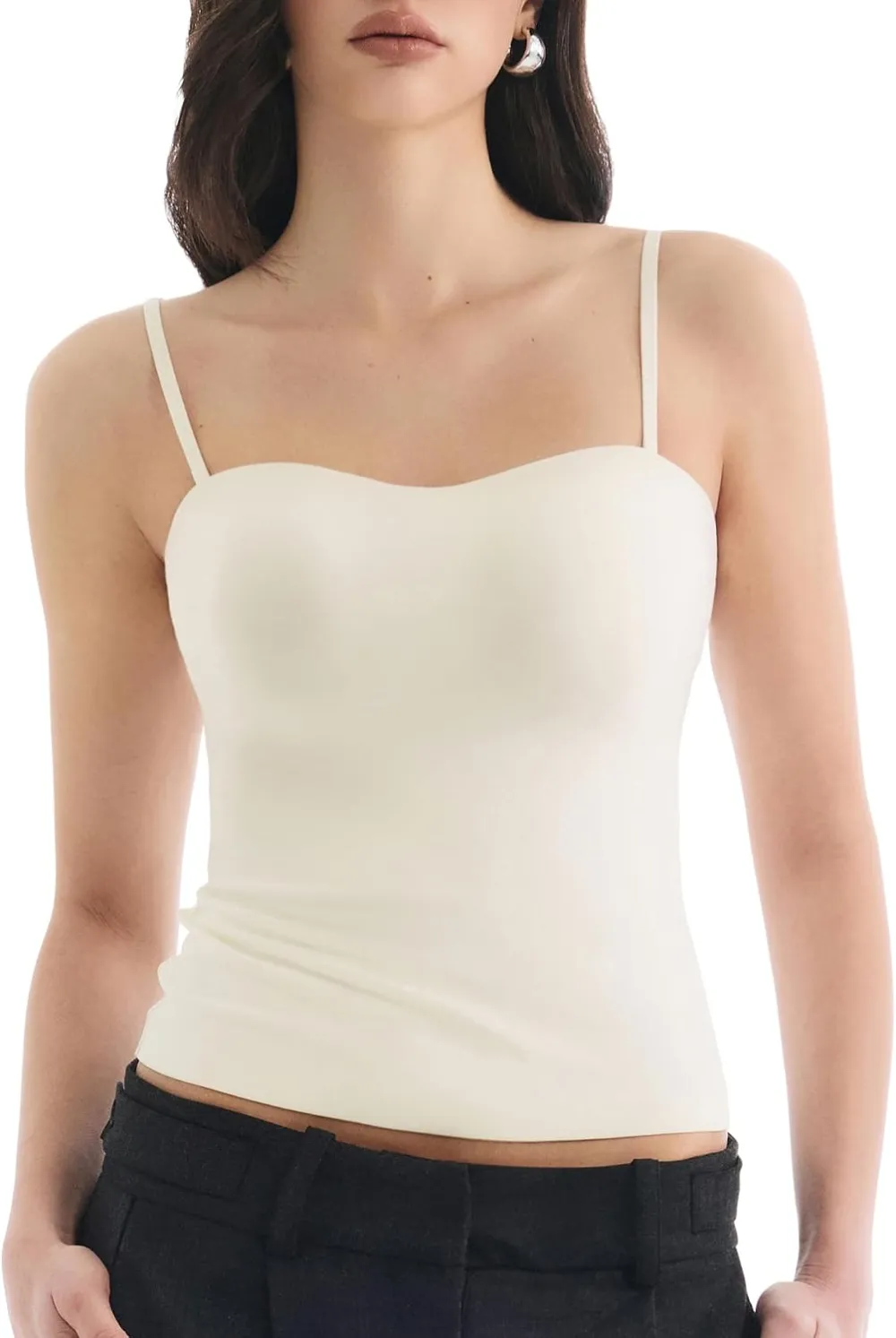 Women's Padded Scoop Neck Cami Tank Top