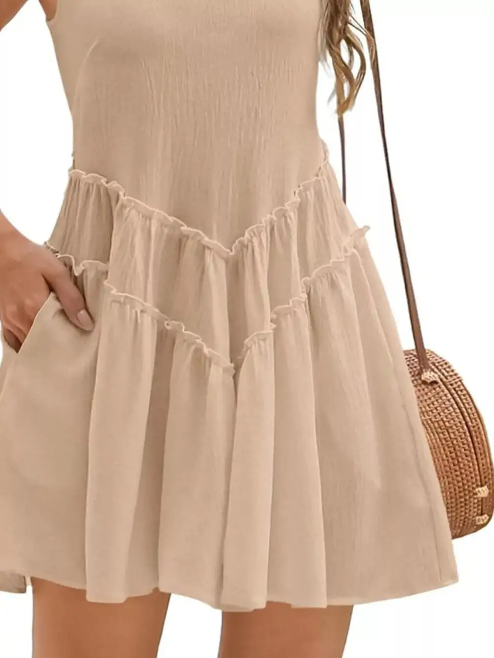 Casual Everyday Round Neck Sleeveless Mini Dress