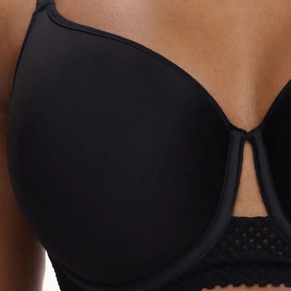 Women's Underwire Spacer Molded Padded Seamless Adjustable Straps Lace Mesh Bra