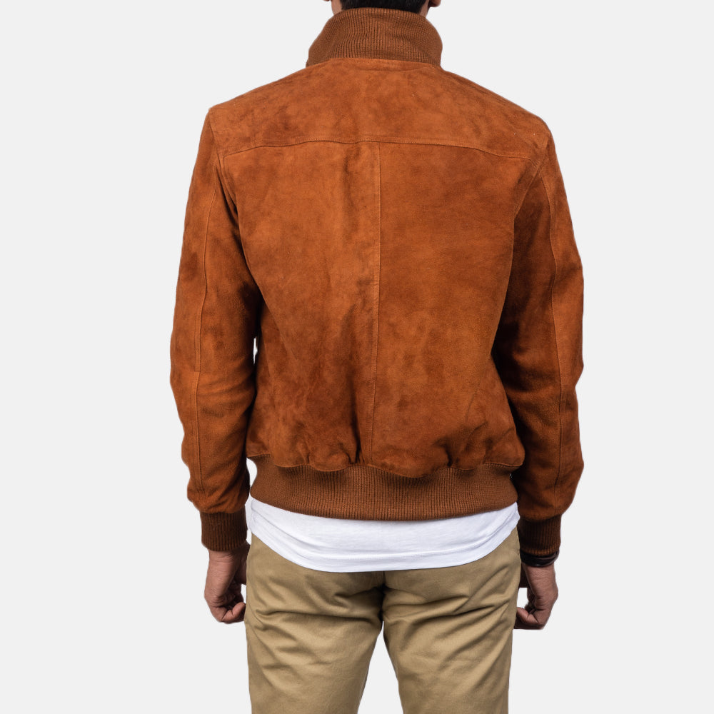 Men's Modern Bomber Suede Jacket
