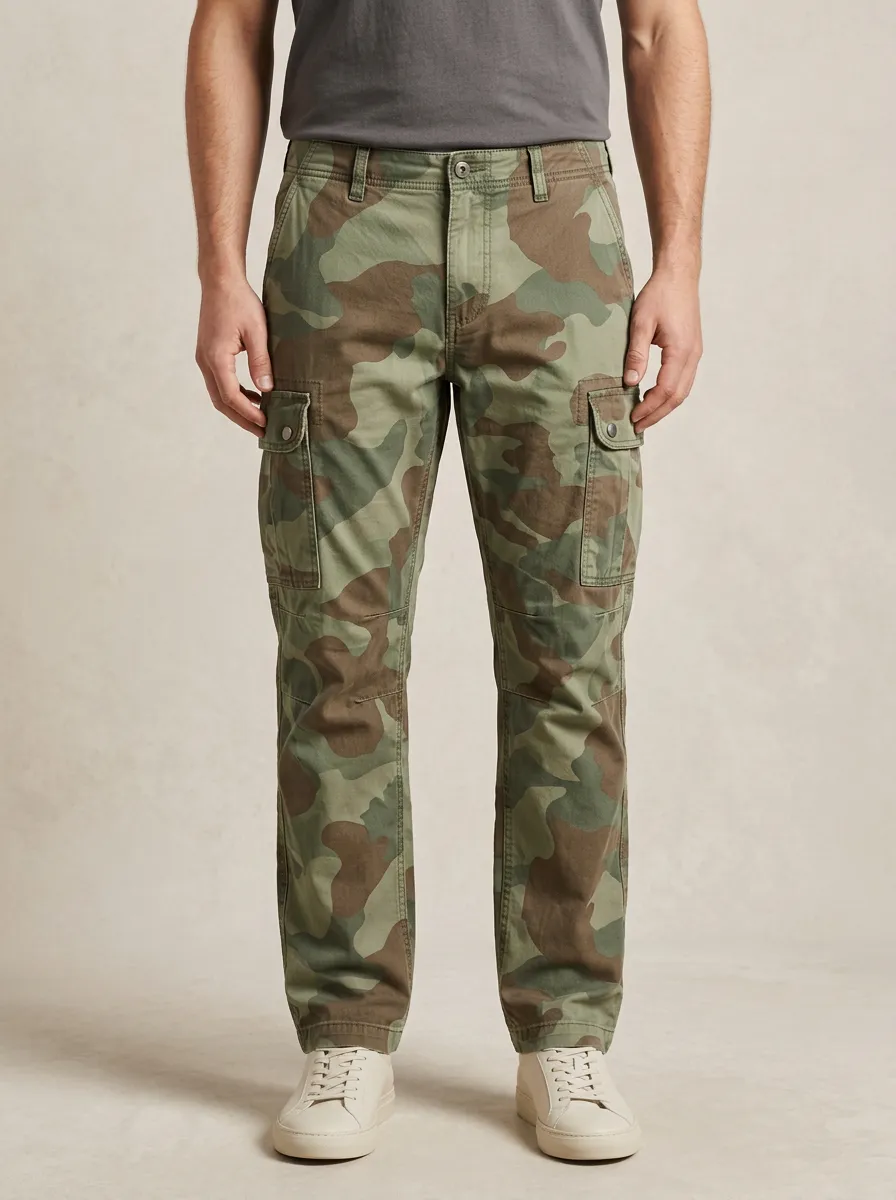 Men's Camouflage Belt Loop Cargo Pants