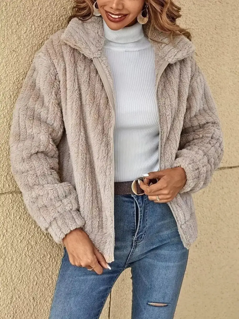 Fleece Zip-up Outerwear