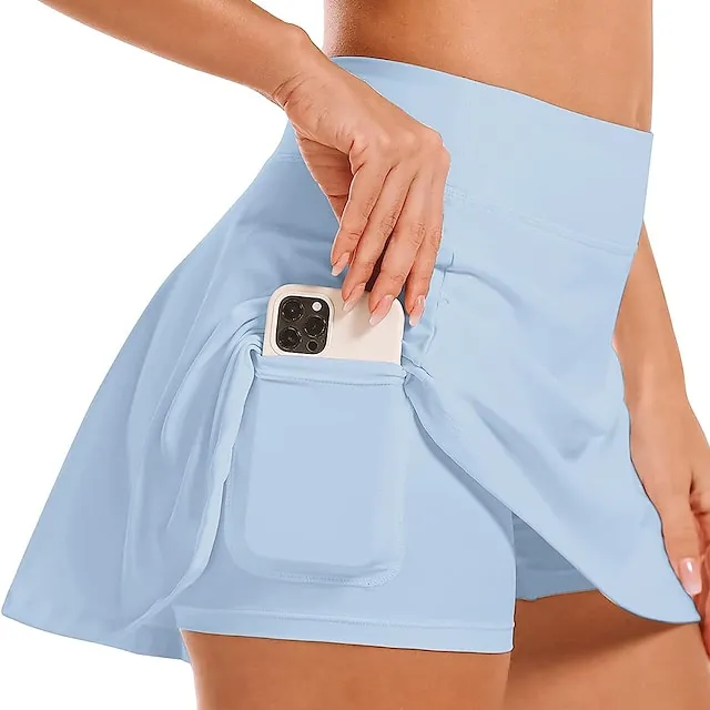 2026🔥  Women's Tennis Skirts Golf Skirts Breathable Quick Dry With Pockets Tennis Clothing Golf Apparel 2 in 1 Golf Tee Pocket Printed Summer Tennis Golf Badminton