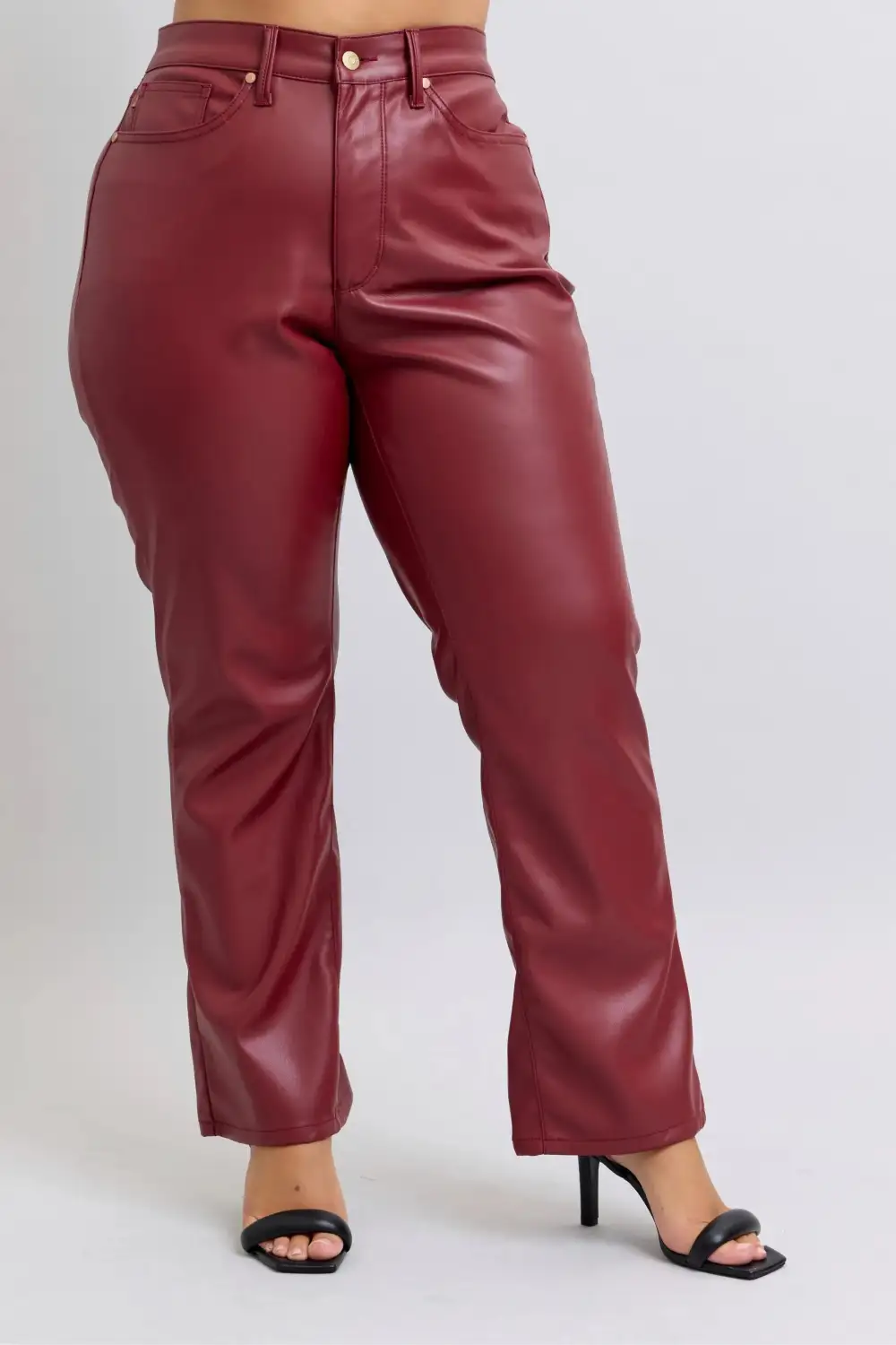 High Waist Faux Leather Pants