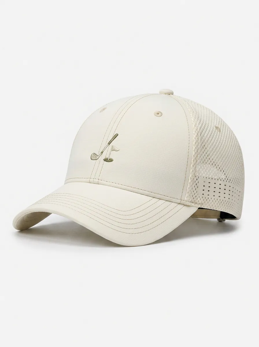 Unisex Mesh Cap with Golf Club Flag Embroidery