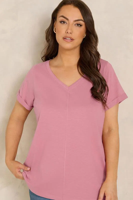 Pink Cotton T-Shirt detail 1