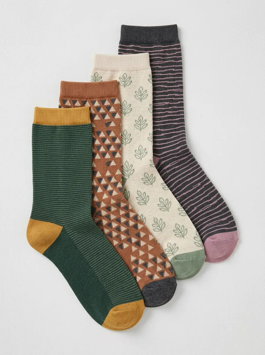 Women's Four Pair Casual Socks