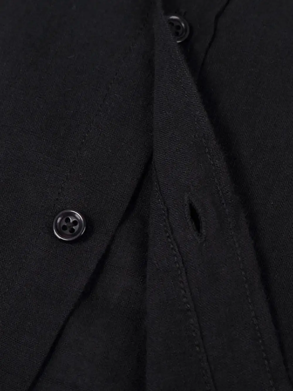 Linen-Blend Button-Down Shirt