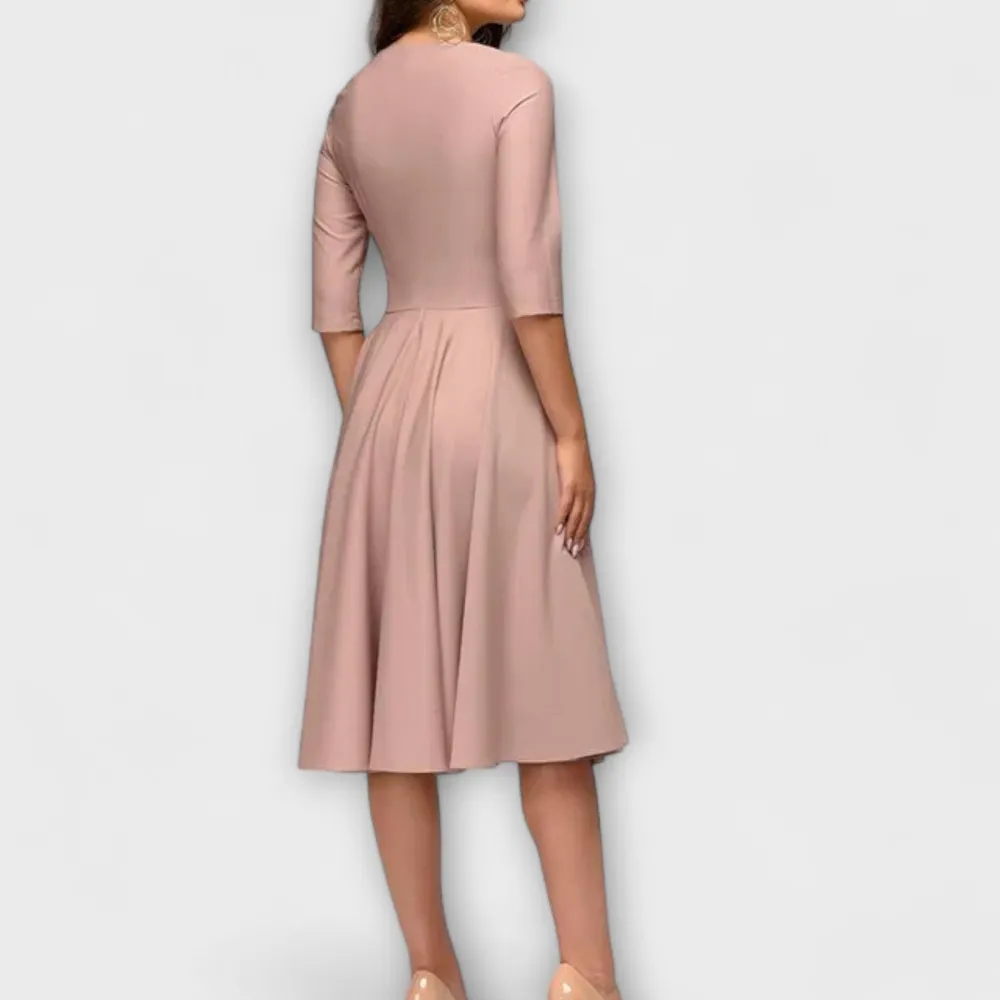 Belted Flowing Relaxed Casual Dress