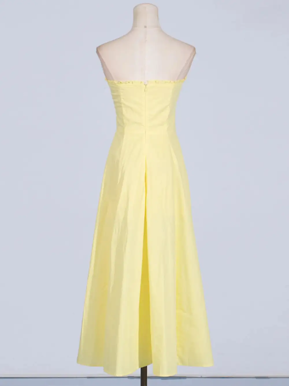 Zip Front Slit Sleeveless Midi Dress